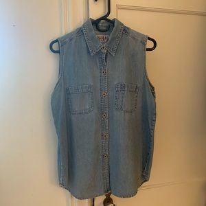 Bill blass collared Jean shirt